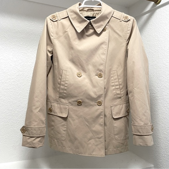 TALBOTS Classic Tan Peacoat - Size 8 - Picture 7 of 11